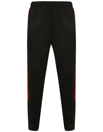 Finden+Hales Adults Knitted Tracksuit Pants Black/Red L (FH881)