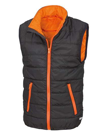 Result Core Junior Soft Padded Bodywarmer Black/Orange L (9-10) (RT234J)