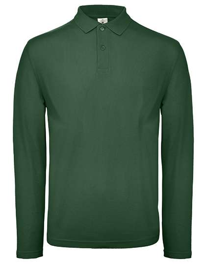 B&C Men´s Long Sleeve Polo ID.001 Bottle Green XXL (BCPUI12)