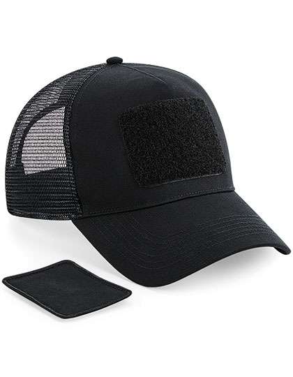 Beechfield Removable Patch Snapback Trucker Black One Size (CB641)