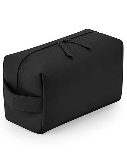 BagBase Matte PU Toiletry/ Accessory Case Black 25 x 12 x 15 cm (BG332)