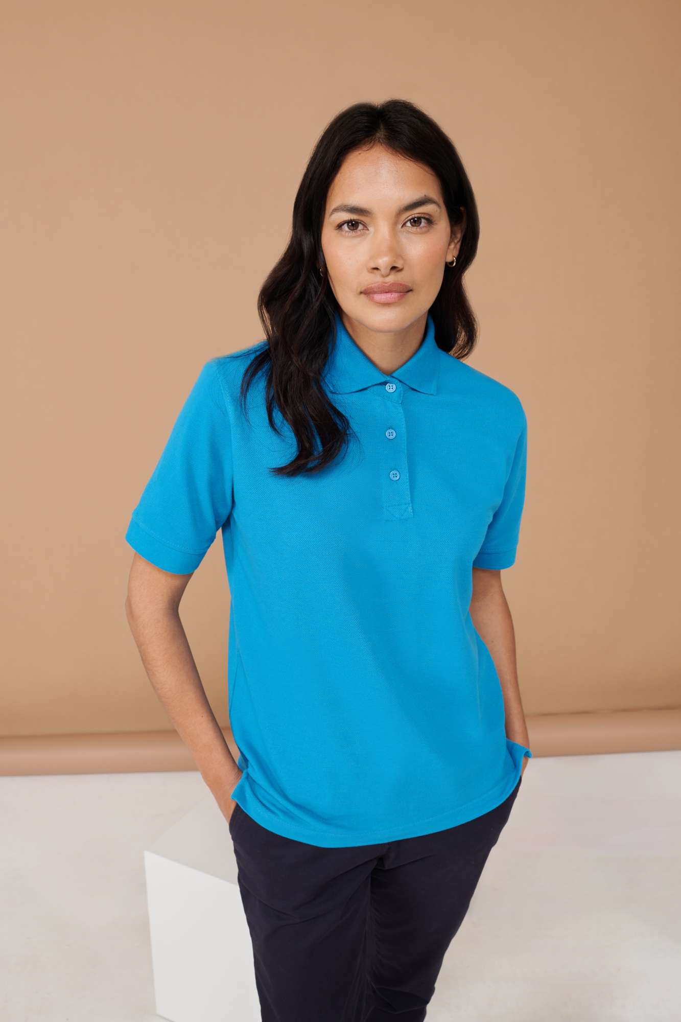 Henbury Ladies´ 65/35 Classic Piqué Polo Shirt Black XS (W401)