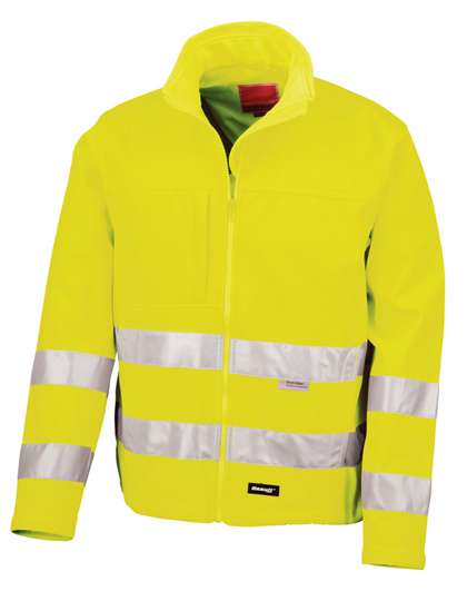 Result Safe-Guard High Vis Soft Shell Jacket Fluorescent Yellow S (RT117)