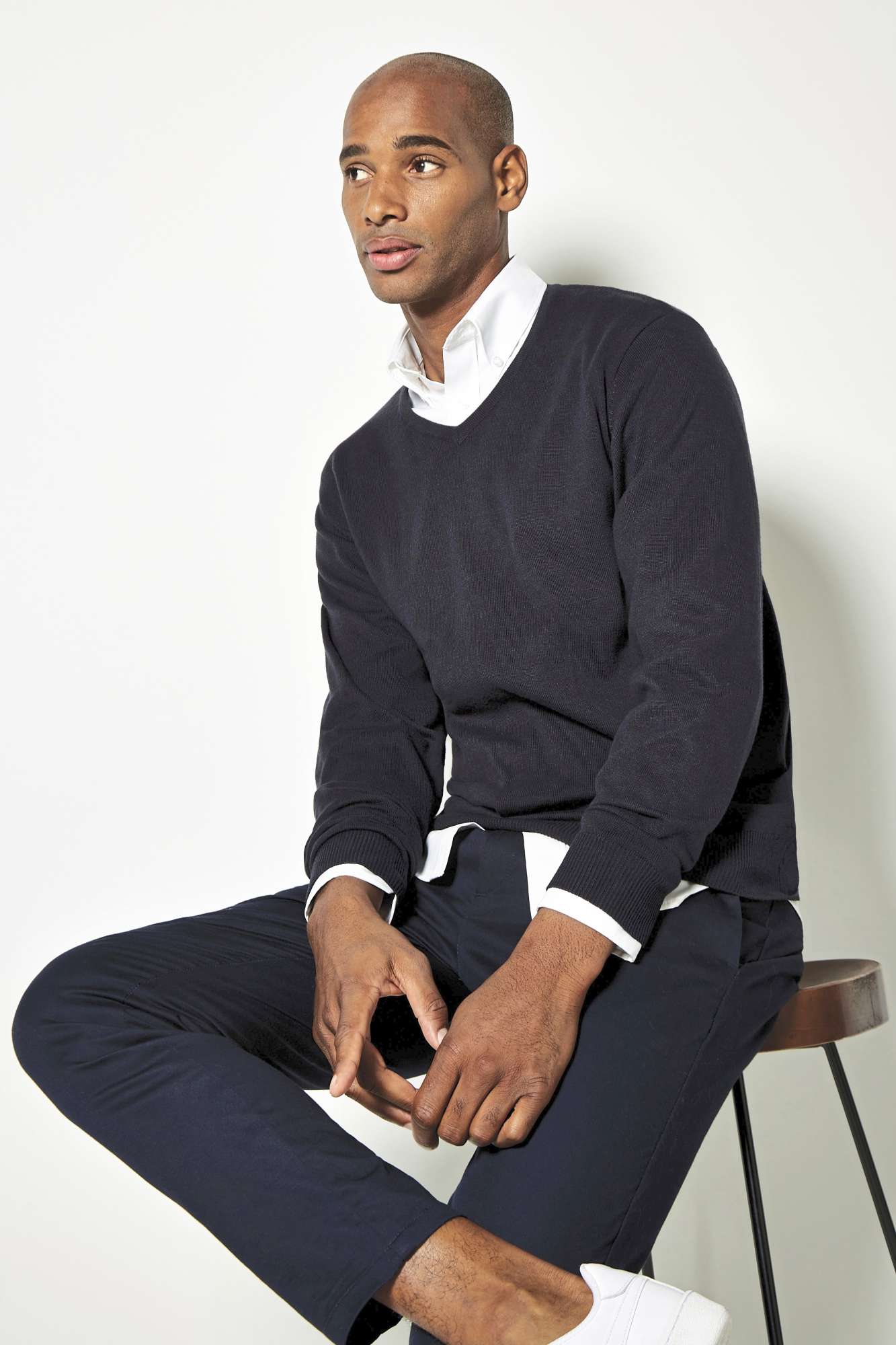 Kustom Kit Regular Fit Arundel V-Neck Sweater Graphite Melange XS (K352)