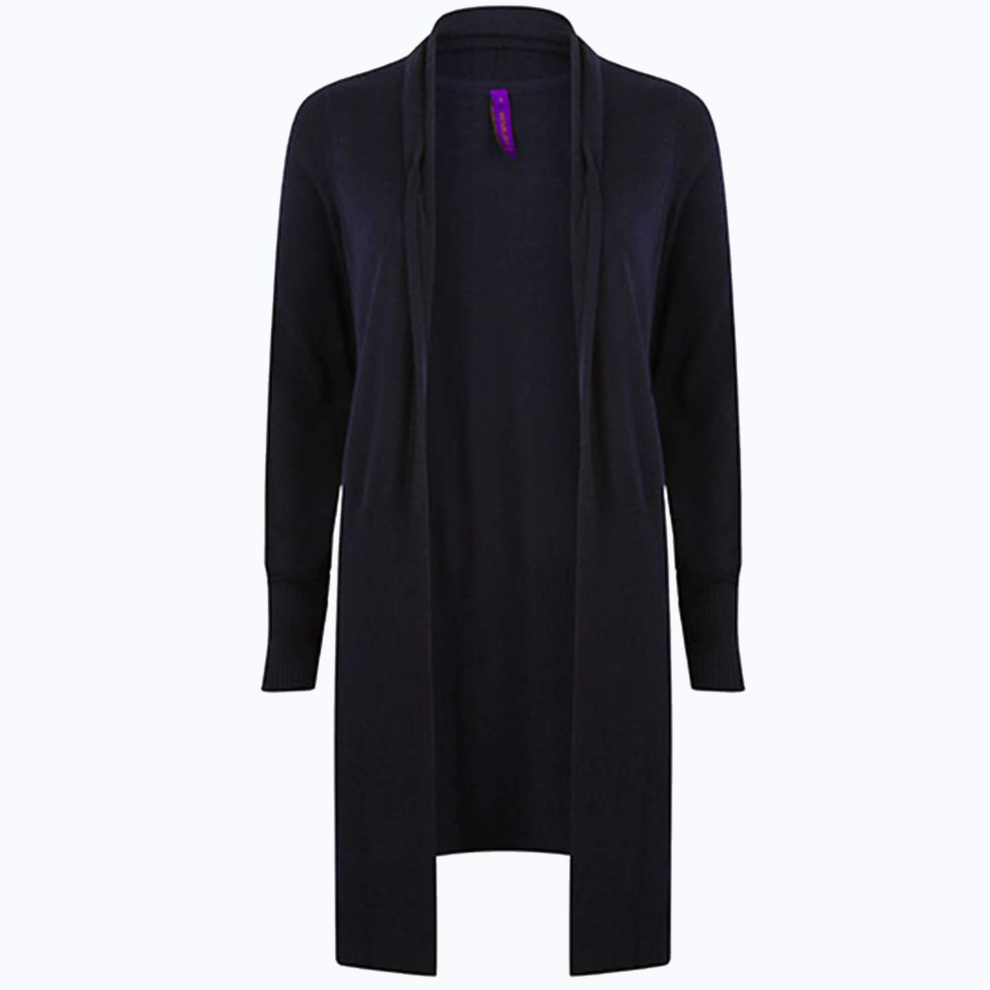 Henbury Ladies´ Longline Open Cardigan Navy L (W719)