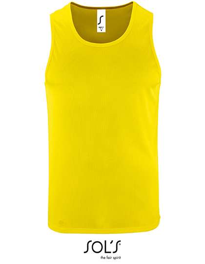 SOL´S Men´s Sports Tank Top Sporty Neon Yellow M (L02073)