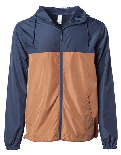 Independent Unisex Lightweight Windbreaker Jacket Classic Navy/Saddle L (NP700)