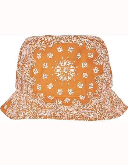 FLEXFIT Bandana Print Bucket Hat Orange/White One Size (FX5003BP)