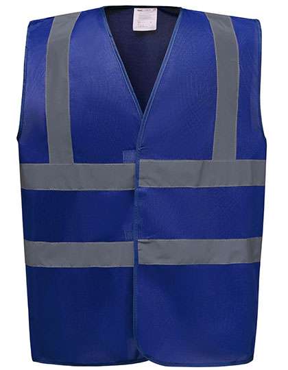 YOKO Hi-Vis 2 Bands & Braces Waistcoat Royal Blue XXL (YK100)