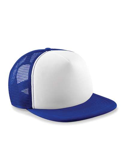 Beechfield Junior Vintage Snapback Trucker Bright Royal/White One Size (CB645b)