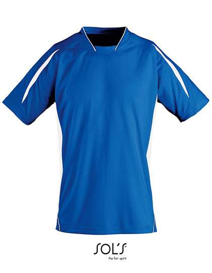 SOL´S Short Sleeve Shirt Maracana 2 Royal Blue/White L (LT01638)