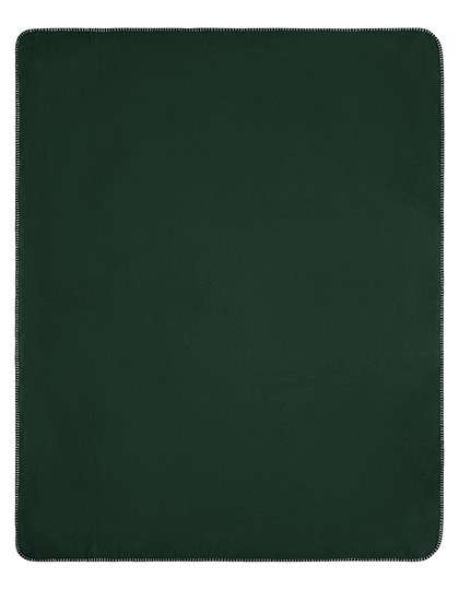 James&Nicholson Fleece Blanket Dark Green/Natural One Size (JN1901)