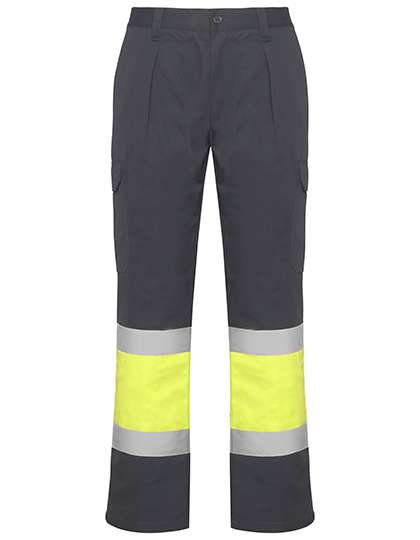 Roly Workwear Soan Trousers Lead 23/Fluor Yellow 221 52 (RY9301)