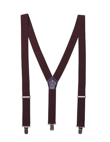 Premier Workwear Clip On Trousers Braces/Suspenders Brown One Size (PW701)