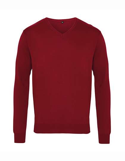 Premier Workwear Men´s V-Neck Knitted Sweater Burgundy XXS (PW694)