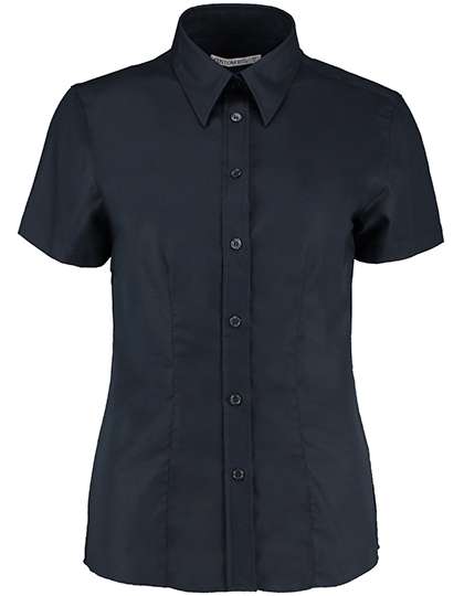 Kustom Kit Women´s Tailored Fit Workwear Oxford Shirt Short Sleeve French Navy 52 (6XL/26) (K360)