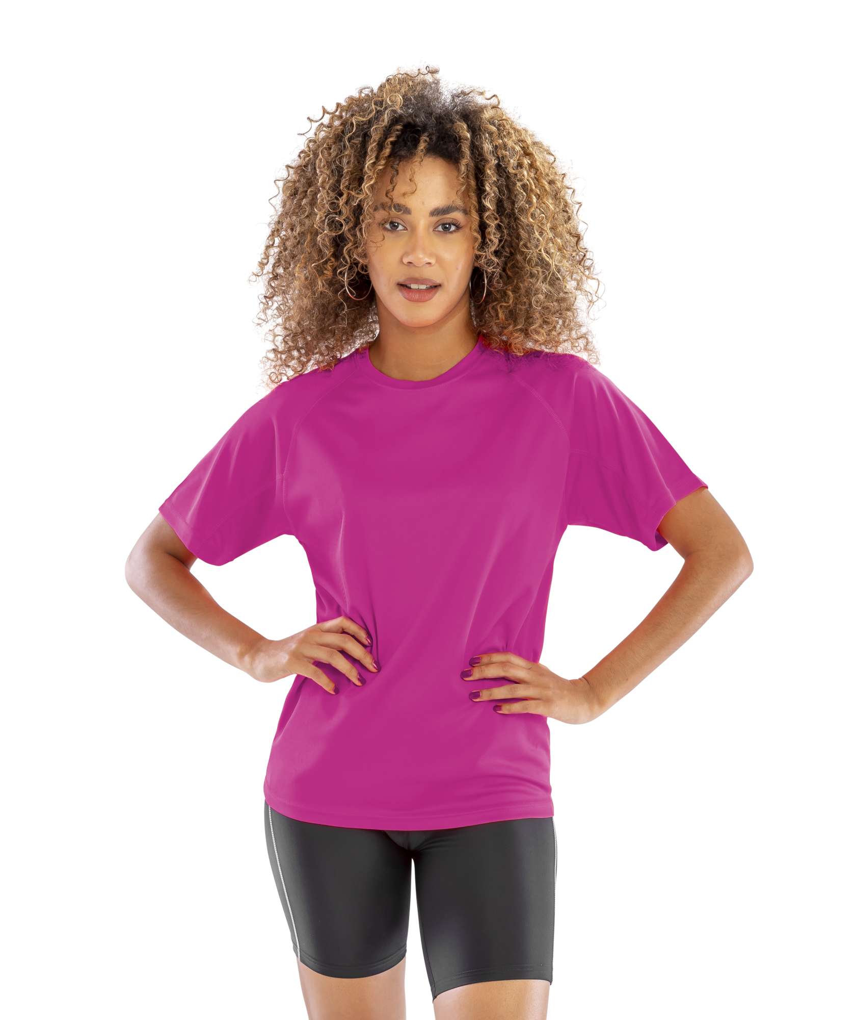 SPIRO Impact Aircool Performance Tee Fluorescent Orange M (RT287)