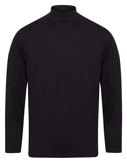 Henbury Roll-Neck Long-Sleeve Top Navy S (W020)