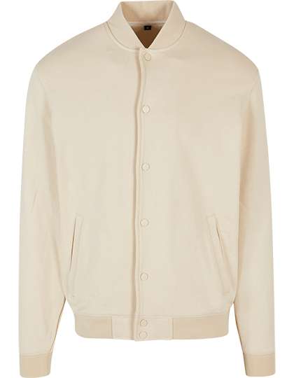 Build Your Brand Men´s Heavy Tonal College Jacket Sand 4XL (BY242)