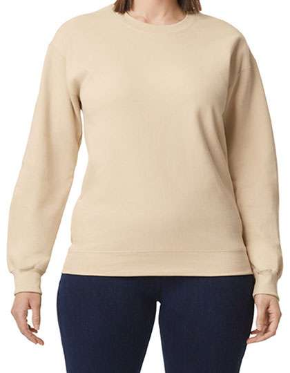 Gildan Softstyle® Midweight Fleece Adult Crewneck Sweatshirt Sand 3XL (GSF000)