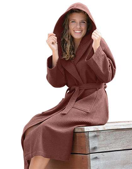 ARTG Robezz® Waffle Bathrobe With Hood Old Pink 4XL (AR028)