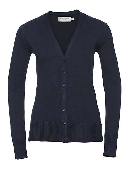 Russell Collection Ladies´ V-Neck Knitted Cardigan French Navy XXL (Z715F)