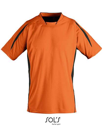 SOL´S Kids´ Short Sleeve Shirt Maracana 2 Orange/Black 8 Jahre (128) (LT01639)