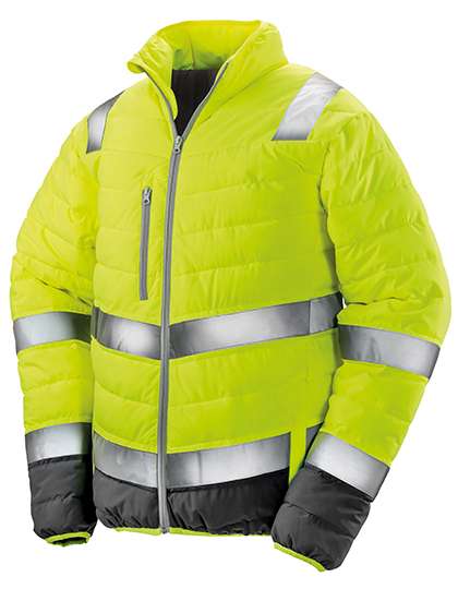 Result Safe-Guard Men´s Soft Padded Safety Jacket Fluorescent Yellow/Grey 4XL (RT325)