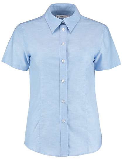 Kustom Kit Women´s Tailored Fit Workwear Oxford Shirt Short Sleeve Light Blue 48 (4XL/22) (K360)