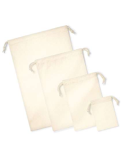 Westford Mill Organic Premium Cotton Stuff Bag Natural XS (14 x 20.5 cm) (WM266)