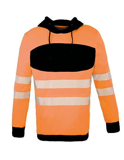 Korntex EOS Hi-Vis Workwear Hoody With Printing Area Signal Orange/Black L (KX1002)