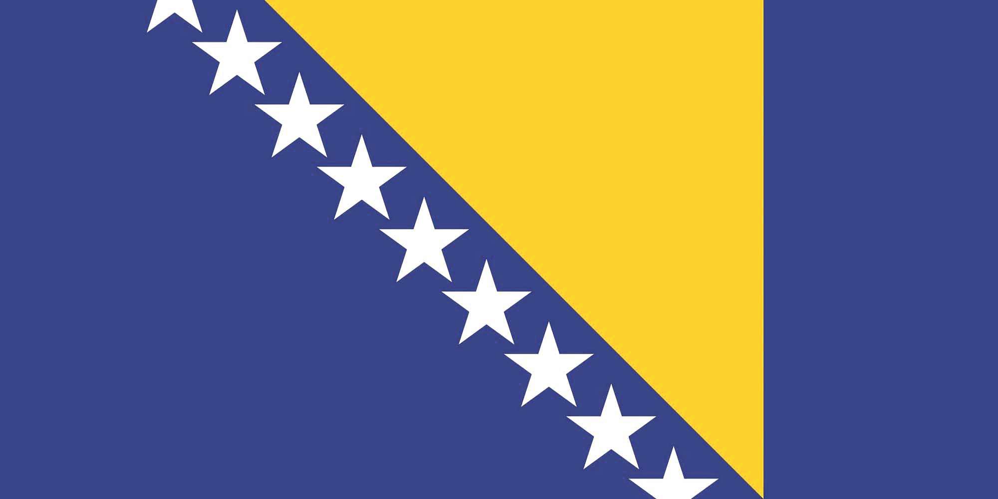 Printwear Fahne Bosnien und Herzegowina Bosnia and Herzegovina 90 x 150 cm (FLAGBA)