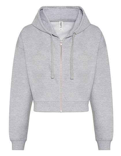 Just Hoods Women´s Fashion Cropped Zoodie Heather Grey XL (JH065)