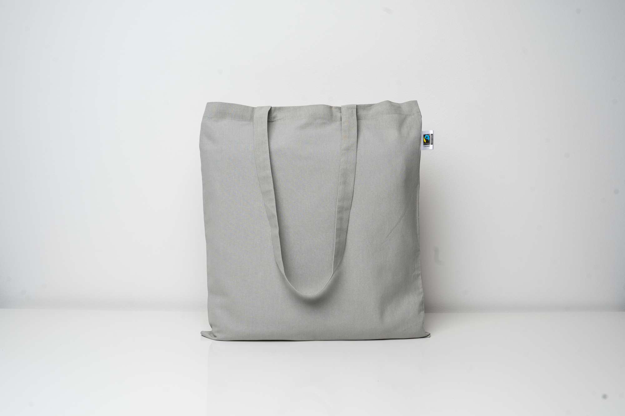 Printwear Fairtrade Cotton Bag Long Handles Graphite Grey (ca. Pantone 447C) ca. 38 x 42 cm (XT600N)
