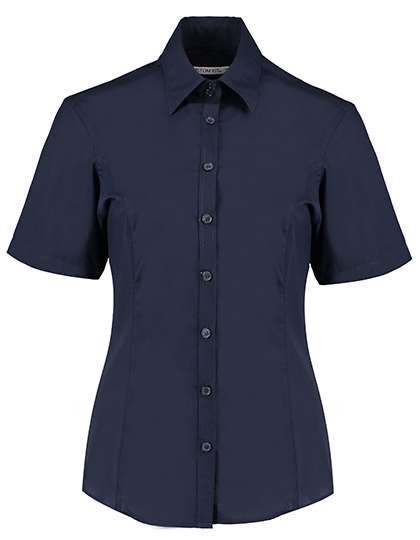 Kustom Kit Women´s Tailored Fit Business Shirt Short Sleeve Dark Navy 38 (M/12) (K742F)