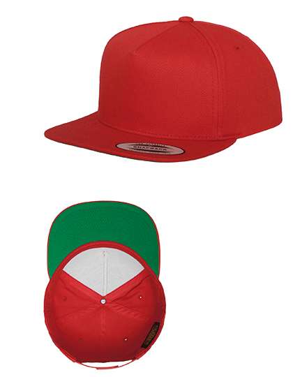 FLEXFIT Classic 5 Panel Snapback Red One Size (FX6007)