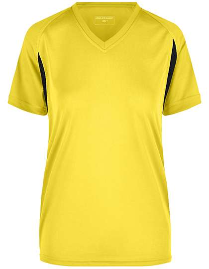 James&Nicholson Ladies´ Running-T Yellow/Black S (JN316)