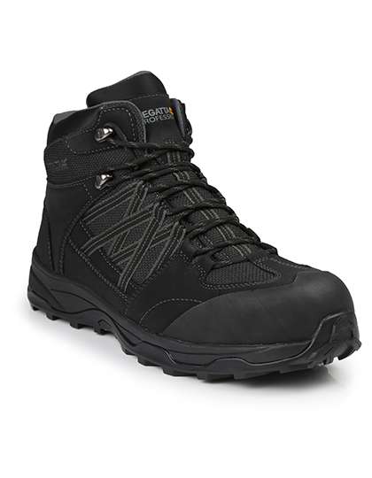 Regatta Professional SafetyFootwear Claystone S3 Safety Hiker Black/Granite 47 (12) (RG2020)