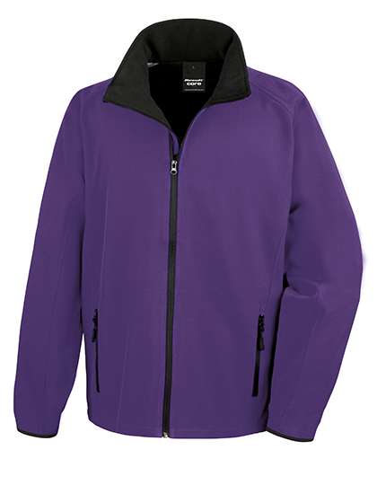 Result Core Printable Soft Shell Jacket Purple/Black XXL (RT231)