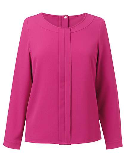 Brook Taverner Women´s Roma Long Sleeve Blouse Fuchsia 10 (38) (BR802)