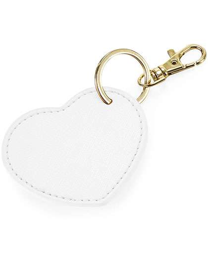 BagBase Boutique Heart Key Clip Soft White 7 x 6 cm (BG746)