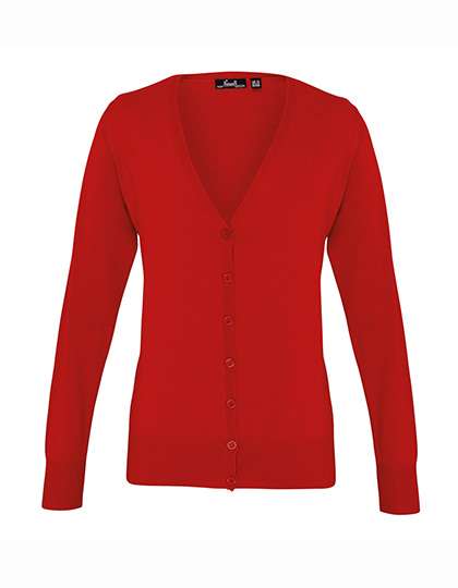 Premier Workwear Women´s Button Through Knitted Cardigan Red 3XL (20) (PW697)