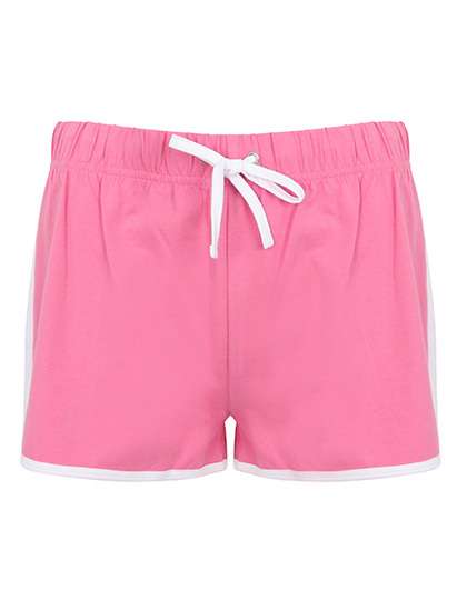 SF Women Women´s Retro Shorts Bright Pink/White L (SF69)