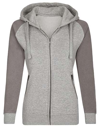 Miners mate my mate - Ladies´ Zip Hoody Heather Grey/Grey Solid XXL (MY720)