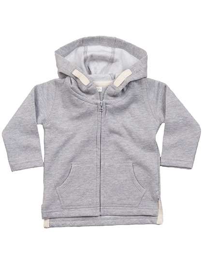 Babybugz Baby Zipped Hoodie Heather Grey Melange 2-3 Jahre (BZ32)