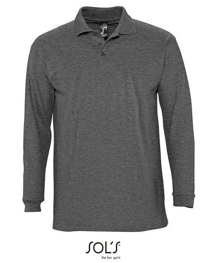 SOL´S Long Sleeve Polo Winter II Charcoal Melange XL (L549)