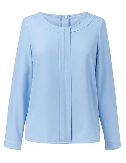 Brook Taverner Women´s Roma Long Sleeve Blouse Sky Blue 10 (38) (BR802)