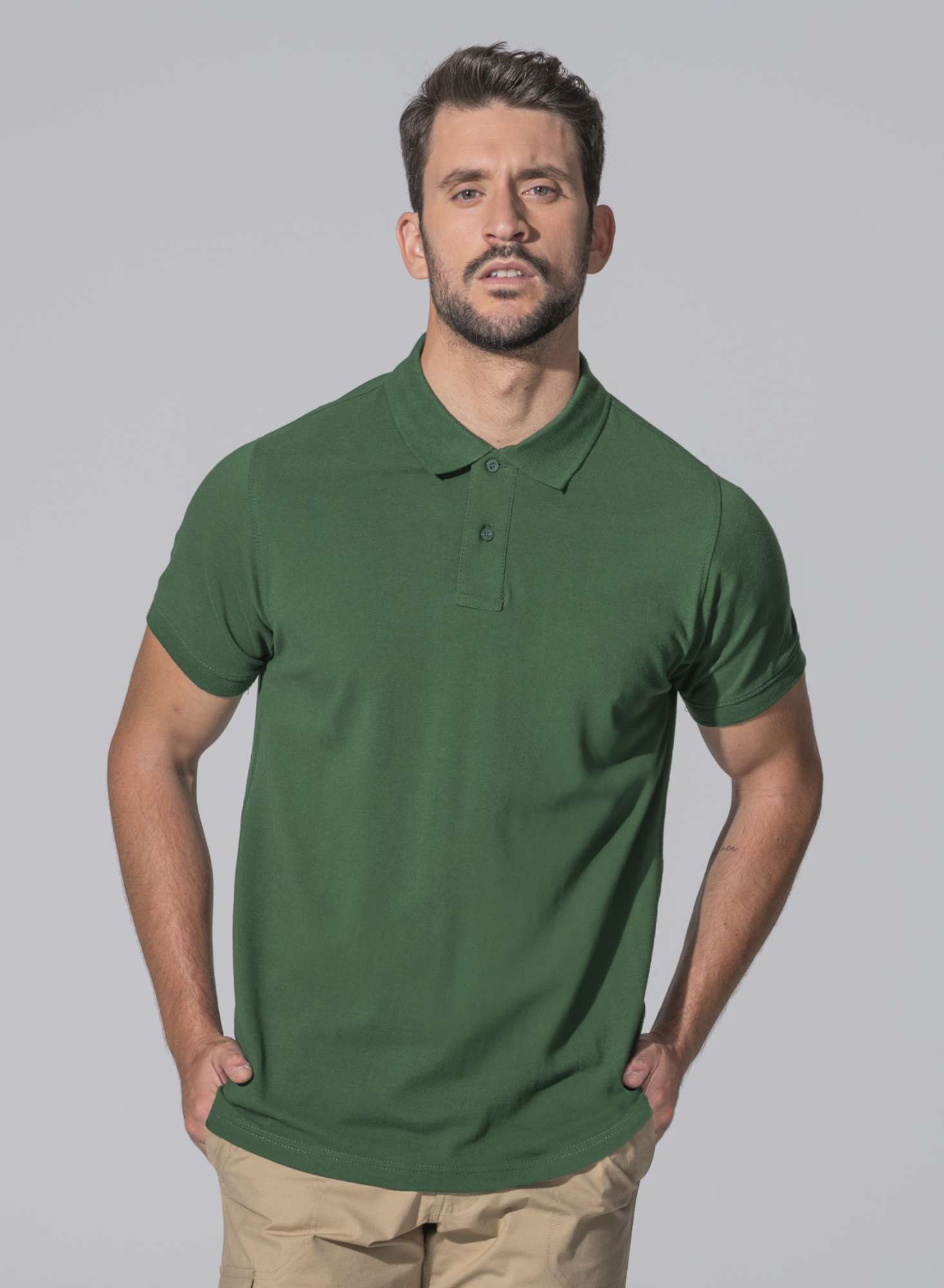 JHK Men´s Polo Regular Bottle Green M (JHK510)