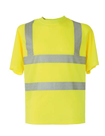 Korntex Hi-Vis Broken Reflective Premium T-Shirt Alhambra Signal Yellow S (KX072)