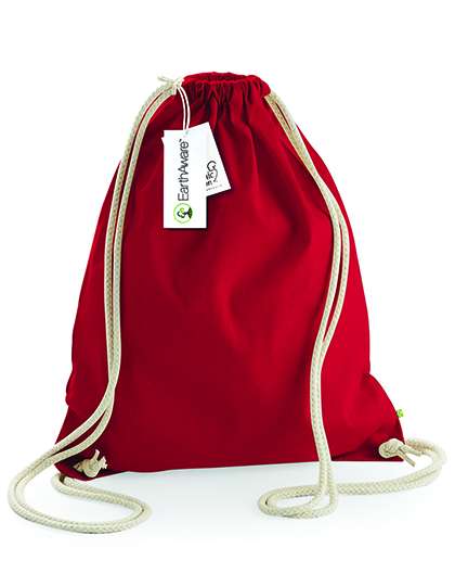 Westford Mill EarthAware® Organic Gymsac Classic Red 37 x 47 cm (WM810)